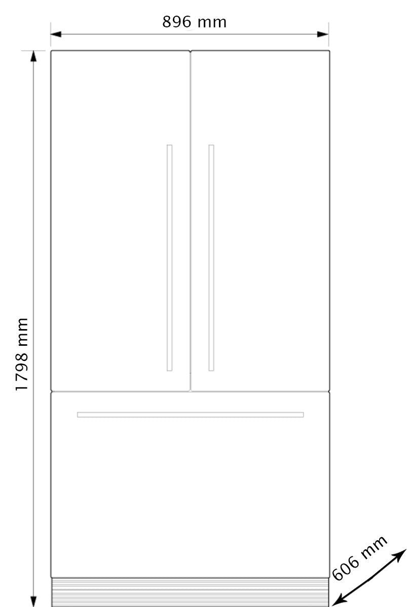 Brand New in Box 476 L Integrated RS90AU1 French Door Fisher & Paykel Refrigerator 90cm